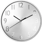 Atmosphera Créateur d'intérieur, Runde Wanduhr, Silber - Ø 30 cm