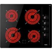 Teka TBC 64000 XFL, Schwarz, Integriert, 60 cm, Keramik, Glaskeramik, 4 Zone(n)