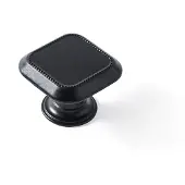 Rei Drehknopf Schwarz Matte Hinterseite Metall 30 X 30 Mm 4 Stücke
