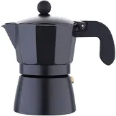 San Ignacio - Florence 3-Tassen-Kaffeemaschine aus schwarzem Aluminium