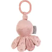 Nattou Aktivitätsspielzeug - Krake - 14x9 cm - Dusty Pink - - One Size - Motorikspielzeug