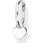 Thomas Sabo Einzel Creole mit Herz Anhänger Silber