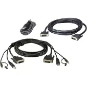 Aten 1,8 M USB DVI-D Dual-Link Dual Display Secure KVM Kabel-Set, 1,8 m, DVI-D, Schwarz, USB Type-A/3.5mm/DVI-D, USB Type-B/3.5mm/DVI-D, Männlich