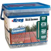 Kreg SDK-C2W-700 Protec Kote Terrassenschrauben, 2 Zoll, 8 Grobgewinde, kompakter Kopf (700 St ck)