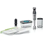 Bosch MS8CM61V1, Pürierstab, 1000 W, Schwarz, Edelstahl, Transparent