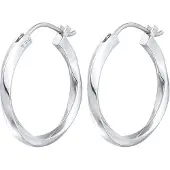 Elli Ohrringe Creolen Twisted Gedreht Trend 925 Silber Elli Premium Silber
