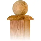 Intergard Pfostenkappen Holz Kugel 100mm