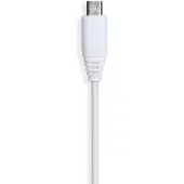 Gear Rundes Ladekabel MicroUSB auf USB-A 1m Weiß