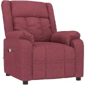 vidaXL Massagesessel Weinrot Stoff