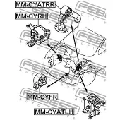 FEBEST Motorlager Hinten Links für MITSUBISHI ASX (GAW) MM-CYATRR