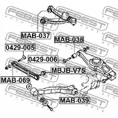 FEBEST Lagerung, Lenker MAB-039