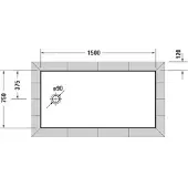 Duravit DU Duschwanne Tempano, 1500x750mm Rechteck, Weiß, Antislip
