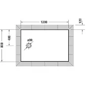 Duravit Rechteck-Duschwanne TEMPANO 1200x800x45mm weiss