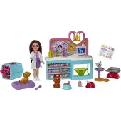 Barbie Chelsea Tierklinik Spielset mit Puppe (brünett), Tiere & Zubehör