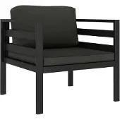 vidaXL Einzelsofa mit Kissen Aluminium Anthrazit