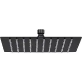 vidaXL Regenbrause Edelstahl 20x20 cm Quadrat Schwarz