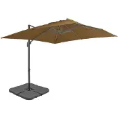 vidaXL Sonnenschirm mit Tragbarem Sonnenschirmständer Taupe
