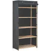 vidaXL Kleiderschrank Grau 79 x 40 x 170 cm Stoff