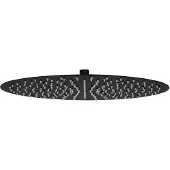 vidaXL Regenbrause Edelstahl 40 cm Rund Schwarz