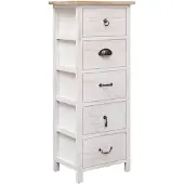 vidaXL Beistellschrank 35x25x87 cm Massivholz Paulownia