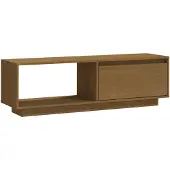 vidaXL TV-Schrank Honigbraun 110x30x33,5 cm Massivholz Kiefer