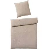 Elegante Halbleinen Bettwäsche Breezee sand 155x200 cm + 80x80 cm