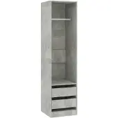 vidaXL Kleiderschrank Schubladen Betongrau 50x50x200cm Holzwerkstoff