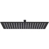 vidaXL Regenbrause Edelstahl 50x50 cm Quadrat Schwarz