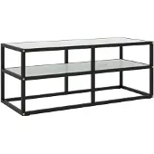 vidaXL TV-Schrank Schwarz mit Hartglas Marmor-Optik 100x40x40 cm