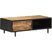 vidaXL Couchtisch 105x50x35 cm Raues Mangoholz