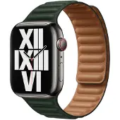 Apple origineel Leather Link Watch S/M 38mm / 40mm / 41mm / 42mm Sequoia Green - ML7P3ZM/A