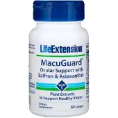 Life Extension MacuGuard Ocular Support mit Safran und Astaxanthin 60 St