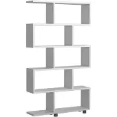 Chic Home Collection | Bücherregal Elif Wit Spaanplaat 90x156x20 cm | NADUVI