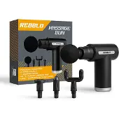 Rebblo Massagepistole - Sport- und Relax-Massagegerät - Elektrische Massagepistole - Massagepistole mit 6 Geschwindigkeiten und 4 Massagetasten - 24 W - 1800 mAh