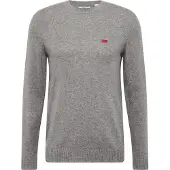 Levi's für Herren. A4320-0000 Original Housemark grauer Pullover (M), Lässig, Wolle, Langarm