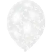 Amscan 6 Latexballons transparent Hochzeit Konfetti-Füllu