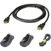Aten 1,8 M USB HDMI Secure KVM Kabel-Set, 1,8 m, HDMI, Schwarz, USB Type-A/3.5mm/HDMI, USB Type-B/3.5mm/HDMI, Männlich