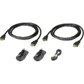 Aten 1,8 M USB HDMI Dual Display Secure KVM Kabel-Set, 1,8 m, HDMI, Schwarz, USB Type-A/3.5mm/HDMI, USB Type-B/3.5mm/HDMI, Männlich