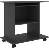vidaXL Schreibtisch Grau 80x50x75 cm Holzwerkstoff