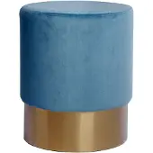 MAY Interiors | Hocker Aspen-Samt blau Samt 35x42x35 cm | NADUVI