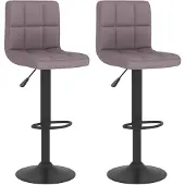 vidaXL Barhocker 2 Stk. Taupe Stoff