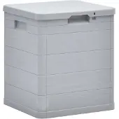 vidaXL Garten-Aufbewahrungsbox 90 L Hellgrau