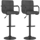 vidaXL Barhocker 2 Stk. Dunkelgrau Stoff
