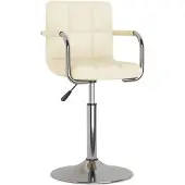 vidaXL Barhocker Creme Stoff