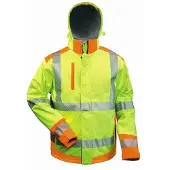 Elysee Melvin Winter Softshelljacke mit Kapuze - Warngelb/schwarz 107 3XL