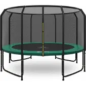 Magic Jump Fiber Trampolin 427 cm Grün mit sicherheitsnetz