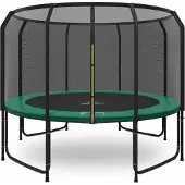 Magic Jump Fiber Trampolin 366 cm Grün mit sicherheitsnetz