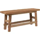 MUST Living Bank Tuscany aus Teakholz, skandinavischer Stil, natur, 100 cm, robustes Design für den Innenbereich