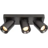 Lucide NIGEL - Deckenstrahler (Deckenleuchte) - LED Dim to warm - GU10 - 3x5W 2200K/3000K - Anthrazit