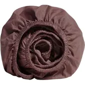Yumeko Spannbettlaken Baumwollsatin 160x200 Braun - Eco, Bio & Fairtrade
